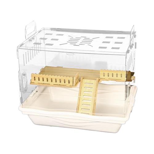 Clear Hamster Cage, Hamster Cage, Transparenter PET -Beobachtungskäfig, Easy Assembly atmungsaktiv von Tewzafiya