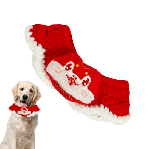 Hundeschal-Bandana, gestricktes Hundehalsband - Haustier-Welpen-Strickschal-Lätzchen | Pet Supplies Bequeme Hundehalstücher für kleine und mittelgroße Haustiere, Hunde und Katzen von Tewzafiya