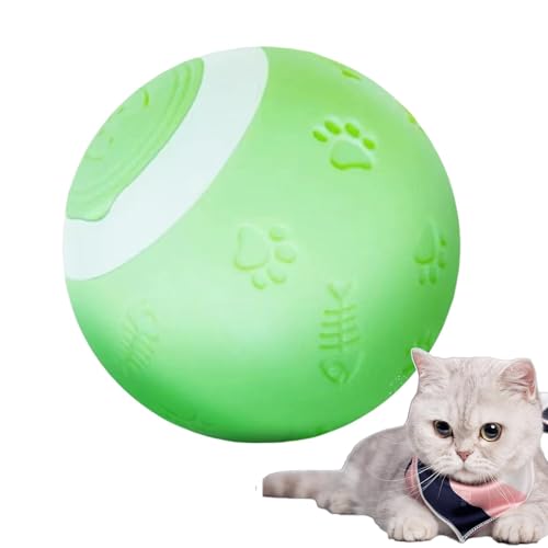 Interaktiver Katzenball, beweglicher Katzenball - Katzen-Rollball-Spielzeug, lustiger intelligenter interaktiver Haustierspielzeugball | USB-Aufladung, beweglicher rollender Ball, interaktives Katzens von Tewzafiya