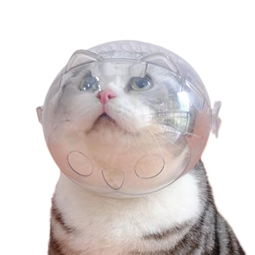 Katzenkopfabdeckung, Katzenmündung für die Pflege | Transparent atmungsaktive Katzen -Astronauten -Mündung - Stylish Pet Mund Cover, Mehrzweckkätzchenhaube zum Vorbeugen von, Lecken von Tewzafiya