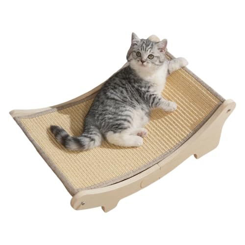 Kratzer Hängematte für Innenkatzen, Sisal Cat Croboker Bett | Sisal Wear-Resistant Kitten Nest Lounge Chair - Haustierversorgungen Holzkatze Möbelbett zum Schutz der Sofa, Boden von Tewzafiya