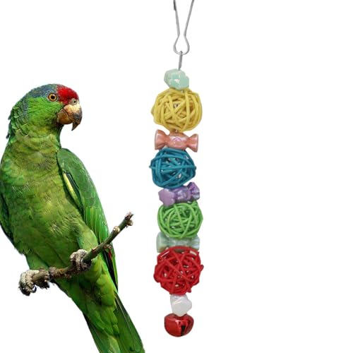 Tewzafiya Rattan Bälle, enkauspielzeug - Haustier Kaukau Wicker Toys | Natural Käfig Kaukäsespielzeug für Lovebirds Chinchilla Finch Cockatiels von Tewzafiya