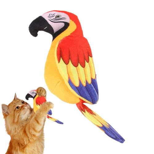 Vogelspielzeug für Katzen, zwitscherndes Vogelkatzenspielzeug | Catnip Toys Plüschkatzen-Kauspielzeug, simulierter zwitschernder Vogel - Katzenzubehör, interaktives Katzenspielzeug für Indoor-Spaß, Sc von Tewzafiya