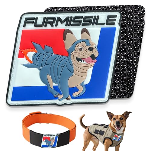 Furmissile Tactical Moral Dog Patch mit Klettverschluss - Lustige Hundeweste Patches, Hundepflaster für Geschirr, Abnehmbare Hundemarken, PVC Gummi Hundegeschirr Patches für Arbeit und Training Hunde von Texas Watch Dog