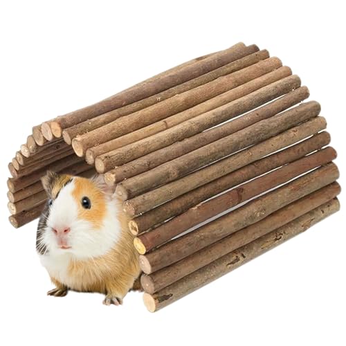 Tfwadmx Hamsterbrücke aus Holz, extra groß – Kleintiere, biegsame Brücke, Tunnel, Hütte, Versteck Leiter Versteck Klettern Kauspielzeug für Rennmäuse, Meerschweinchen, Chinchilla, Kaninchen, von Tfwadmx