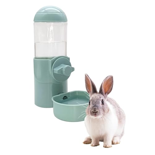 Tfwadmx Kaninchen-Wasserflasche, ca. 500 ml, kein Tropfen, für Kleintierkäfig, Wassernapf zum Aufhängen, Meerschweinchen, automatisches Wasser für Kaninchen, Chinchilla, Igel, Frettchen (blau) von Tfwadmx