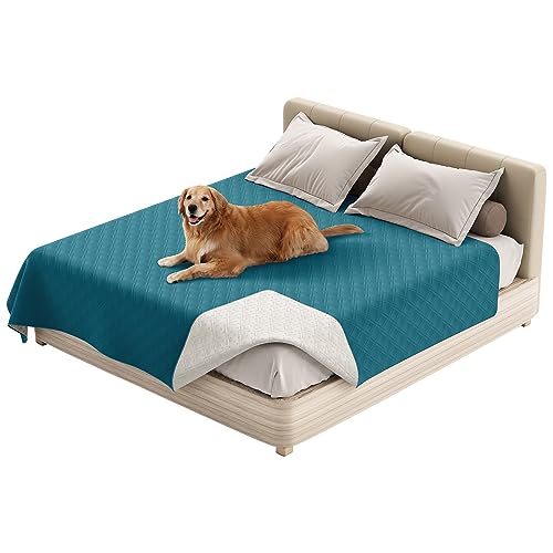 Thdsubb Haustier-Bettdecke wasserdichte Hundedecken Waschbar Haustier Urinbeständige Haustierdecke Für Couchbett (130 * 210cm,Blau Grün) von Thdsubb