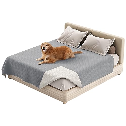 Thdsubb Haustier-Bettdecke wasserdichte Hundedecken Waschbar Haustier Urinbeständige Haustierdecke Für Couchbett (130 * 210cm,Hellgrau) von Thdsubb