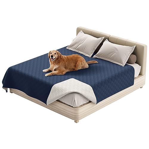 Thdsubb Haustier-Bettdecke wasserdichte Hundedecken Waschbar Haustier Urinbeständige Haustierdecke Für Couchbett (130 * 210cm,Marineblau) von Thdsubb