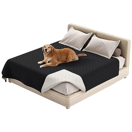 Thdsubb Haustier-Bettdecke wasserdichte Hundedecken Waschbar Haustier Urinbeständige Haustierdecke Für Couchbett (210 * 210cm,Schwarz) von Thdsubb