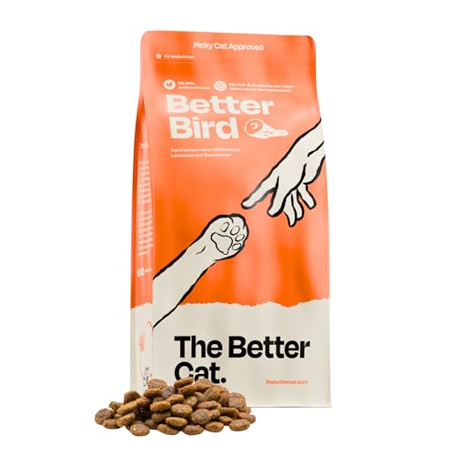 The Better Cat Super Premium Trockenfutter für Katzen | Getreidefreies Katzenfutter Trocken | Hoher Fleischanteil | Ohne Zucker | Mit Probiotika (1kg, Huhn) von The Better Cat