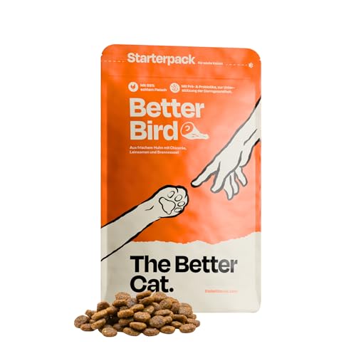 The Better Cat Super Premium Trockenfutter für Katzen | Getreidefreies Katzenfutter Trocken | Hoher Fleischanteil | Ohne Zucker | Mit Probiotika (400g, Huhn) von The Better Cat