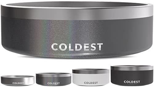 Coldest Hundenapf – Edelstahl, rutschfest, für Hunde, Katzen, Fütterung für Futter oder Wasser (1,2 l, Stardust Glitter) von The Coldest Water