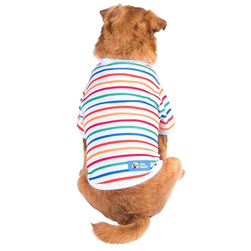 The Dodo Gestreiftes Sweatshirt mit Rundhalsausschnitt für Hunde, Größe L von The Dodo