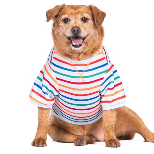 The Dodo Gestreiftes Sweatshirt mit Rundhalsausschnitt für Hunde, Größe L von The Dodo