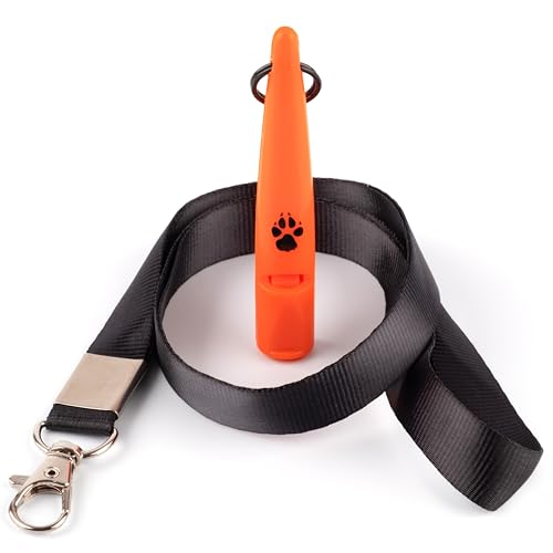 The Dog Lady (TDL) Pfeife für Jagdhunde mit Lanyard – für Rückruf und Hundetraining – Lange Distanz (Orange) von The Dog Lady (TDL)