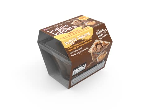 Doggie Dippers™ Pot - Double Carob - Are a World-First Interactive Dog Treat. Blending Gluten and Wheat Free Carob and Coconut Biscuits with Our Carob Flavoured Peanut Butter von The Happy Mutt Nut Company