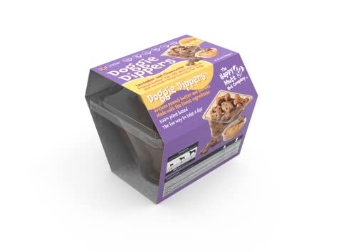 Doggie Dippers™ Pot - Lavender & Chamomile - Are a World-First Interactive Dog Treat. Blending Gluten and Wheat Free Carob and Coconut Biscuits with Our Carob Flavoured Peanut Butter von The Happy Mutt Nut Company