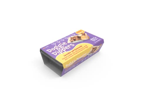 Doggie Dippers™ Tray - Lavender & Chamomile - Are a World-First Interactive Dog Treat. Blending Gluten and Wheat Free Carob and Coconut Biscuits with Our Carob Flavoured Peanut Butter von The Happy Mutt Nut Company