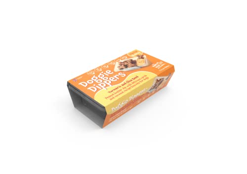 Doggie Dippers™ Tray - Turmeric & Chia Seed - Are a World-First Interactive Dog Treat. Blending Gluten and Wheat Free Carob and Coconut Biscuits with Our Carob Flavoured Peanut Butter von The Happy Mutt Nut Company