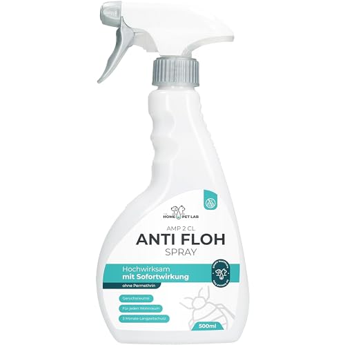 Anti Floh Spray - AMP 2 CL - für Wohnung und Möbel - Anti Flohmittel als Umgebungsspray gegen Flöhe im Haushalt bei Hunden und Katzen von The Home Pet Lab