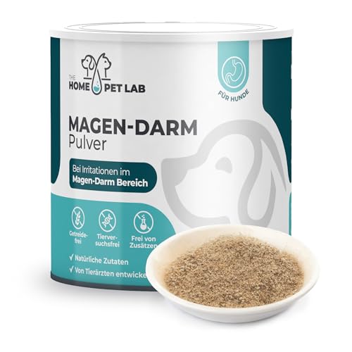 The Home Pet Lab Magen-Darm Pulver für Hunde, 250g - Präbiotika & Probitika zur Darmsanierung für den Hund - Unterstützt bei Durchfall, Verdauung und dem Darmflora Aufbau Hund - mit Flohsamenschalen von The Home Pet Lab