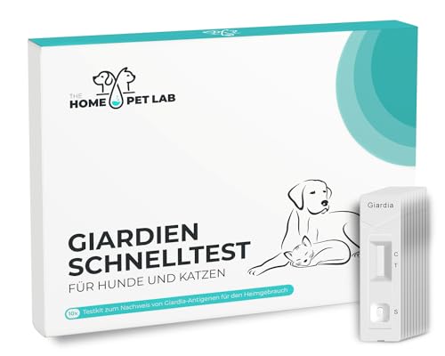 The Home Pet Lab 10 x Giardien Schnelltest Hund & Katze - Giardien-Test zuverlässig als Test bei Darmparasiten und Durchfall - Für Hunde & Katzen bei Giardia (10 x Test) von The Home Pet Lab