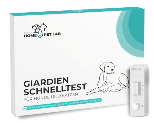 The Home Pet Lab 5 x Giardien Schnelltest Hund & Katze - Giardien-Test zuverlässig als Test bei Darmparasiten und Durchfall - Für Hunde & Katzen bei Giardia (5 x Test) von The Home Pet Lab