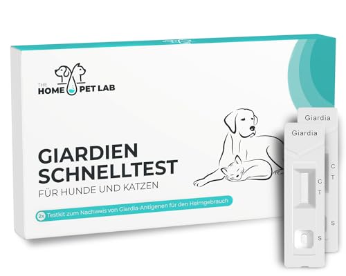 The Home Pet Lab 2 x Giardien Schnelltest Hund & Katze - Giardien-Test zuverlässig als Test bei Darmparasiten und Durchfall - Für Hunde & Katzen bei Giardia (2 x Test) von The Home Pet Lab