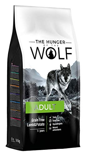 The Hunger of the Wolf Hundefutter für ausgewachsene Hunde aller Rassen, Fein zubereitetes Trockenfutter ohne Getreide mit Lamm und Kartoffeln - 14 kg von The Hunger of the Wolf