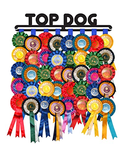 The Medal Hanger Shop Top Dog | Schwarz | Rosette/Band Display Halter | Hergestellt in Großbritannien von The Medal Hanger Shop