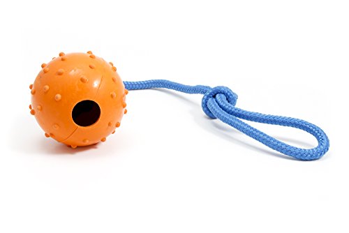 Puppy Ball an einem Seil – Sport und Belohnung Spielzeug – Police K-9 – SAR – Schutzhund IPO, Puppy, Orange von The Nero Ball