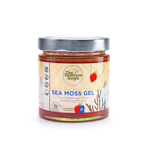 Sea Moss Gel - Erdbeere – Saint Lucia - Labor getestet – Dr. Sebi inspiriert – 395 ml - Reich an Vitaminen & Mineralien von The Seamoss Jungle