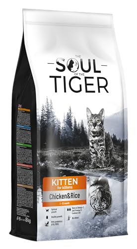 The Soul of the Tiger - Trockenfutter für Kätzchen mit Huhn und Reis, geeignet für trächtige und säugende Katzen, 8 kg von The Soul of the Tiger