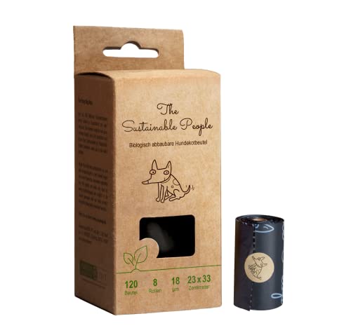 TSP Bio-abbaubare Hundekotbeutel - OK compost HOME zertifiziert - 100% heim-kompostierbar und biologisch abbaubar - Gross, Extra Dick (18µm) von The Sustainable People