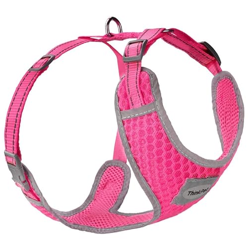 ThinkPet No-Pull Hundegeschirr Leine Set, Atmungsaktiv Brustgeschirr für Kleine Mittlere Große Hunde, Einstellbar Weich Laufgeschirre Sicher Kontrolle Gepolstert Reflektierendes Sicherheitsgeschirr von ThinkPet