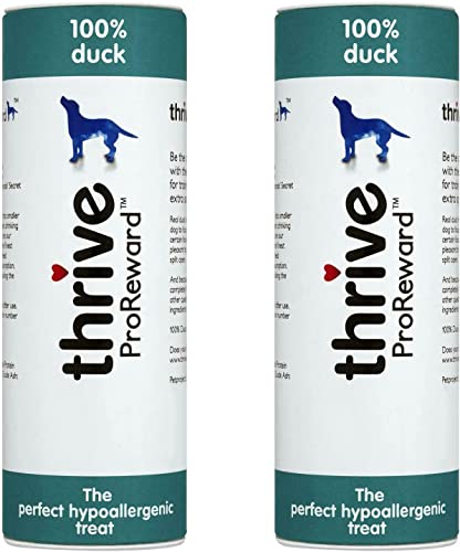 Gedeihen Proreward 100% Ente Hund Behandelt 60G (Packung mit 2) von Thrive