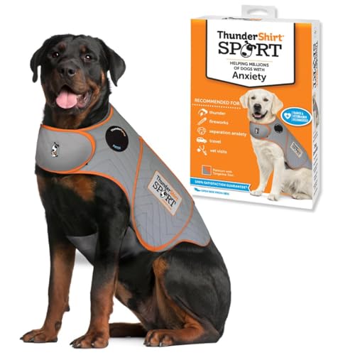 Thundershirt Dogs Clothing Thundershirt Dog Anxiety Jacket, Platinum, XXL US von Thundershirt