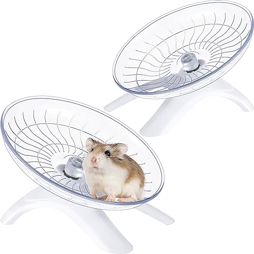 Thyle 2 Stück Hamsterrad Hamster Fliegende Untertasse Fitness Hamster Spielzeug Leise Laufrad Laufrad für Hamster Rennmäuse Mäuse Igel Meerschweinchen und andere kleine Haustiere von Thyle