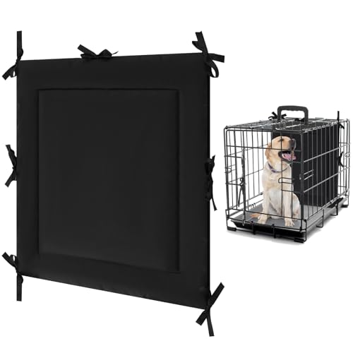 Thyle 24 x 22,5 Zoll Hundebox Trennwand (nur Trennwand, ohne Kiste) Schwarz Dicke Hundehütte Trennwand mit Bändern, Hundekäfig Zubehör für Welpenbox Training von Thyle