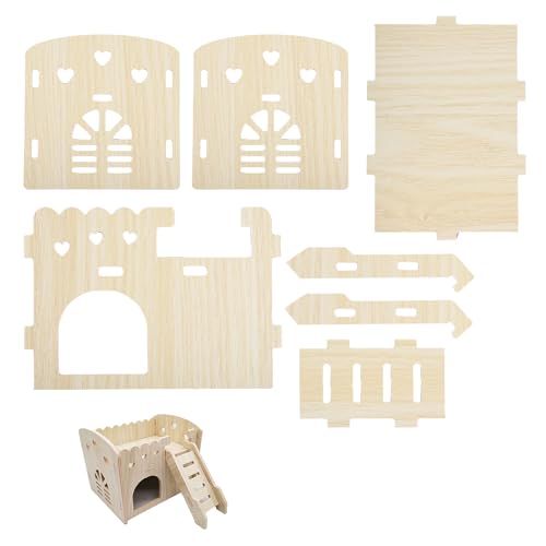 Thyonta Hamster-Spielspielzeug, Kletterleiter, Holz, Hamsterkäfig, Häuser, Plattform, Lebensräume für kleine Haustiere (Rook) von Thyonta