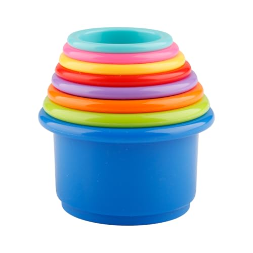 Thyonta Stapelbecher-Spielzeug-Set aus Kunststoff, einfache Lagerung, bequeme Organisation, stapelbare Becher, Haustierspielzeug für kleine Haustiere, zum Verstecken von Futter und Spielspaß, 8-teilig von Thyonta