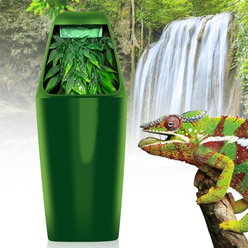 Reptilien-Wasserspender, 3-stufige Wassermengeneinstellung, 27oz Automatischer Chamäleon-Trinkbrunnen mit Dual-Filtrationssystem, geringer Energieverbrauch für Bartagamen, Leguan, Frosch, Gecko von TiLeze