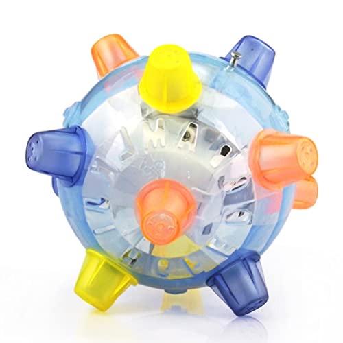 Haustier-Ball-Spielzeug, leuchtendes Hüpfball-Spielzeug Hunde, blinkender Ball, elastischer Blitz, LED, interaktive Bälle mit Licht und Musik, tolles Geschenk Haustiere von Tianbi