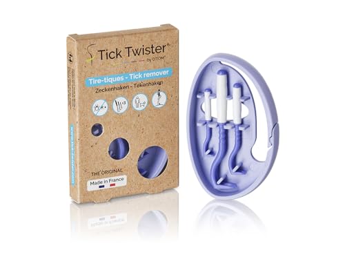 Tick Twister ClipBox 3er Etui Zeckenentferner für Hunde, Katzen, Pferde und Mann - Made in France (lila) von Tick Twister