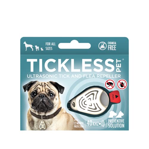 Tickless Pet - Ultraschallgerät gegen Zecken und Flöhe für Haustiere - Beige von Tickless