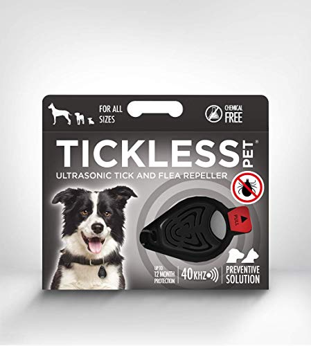 Tickless Pet - Ultraschallgerät gegen Zecken und Flöhe für Haustiere - Schwarz von Tickless