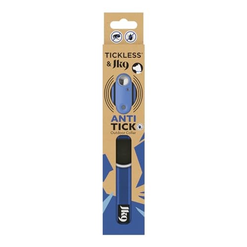Tickless & JK9 Ultrasonisches Zecken und Flohabwehr Halsband - Griechisch Blau von Tickless