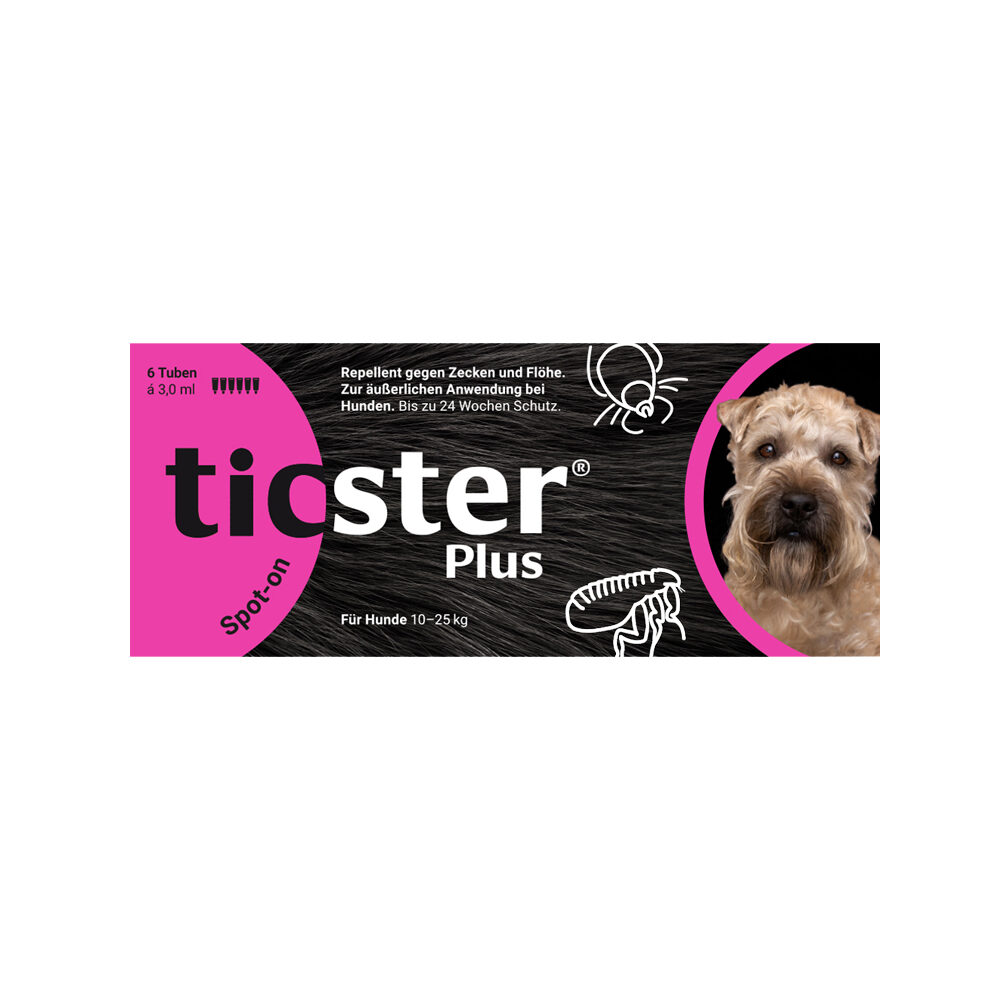 Ticster Plus Spot-on Hund 10-25 kg - 3 Pipetten von Ticster