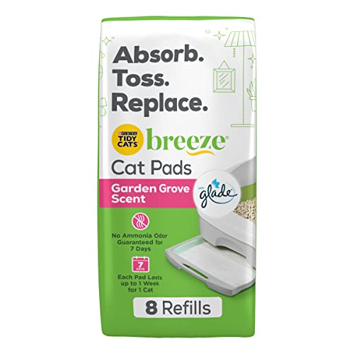 Purina Tidy Cats Breeze with Glade Garden Grove Scent Katzenstreu-Pads 8 ct Nachfüllpack – (6) 8 ct Beutel von Tidy Cats